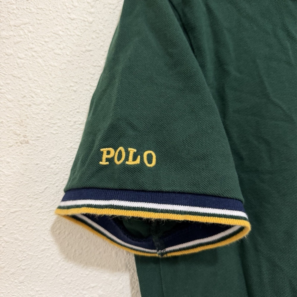 Polo Ralph Lauren Polo Custom Slim Fit Dark Green Polo Button Up Mens Size Large - Picture 4 of 8